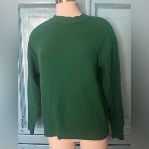 Forest Green Knit Crew Neck Sweater